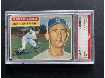 1956 Topps #63 Roger Craig PSA 7 Brooklyn Dodgers