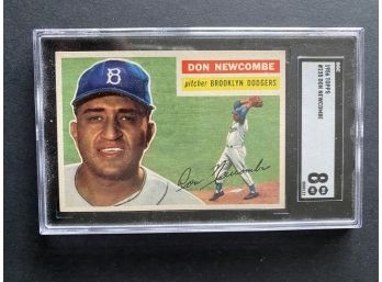 1956 Topps #235 Don Newcombe SGC 8 Brooklyn Dodgers