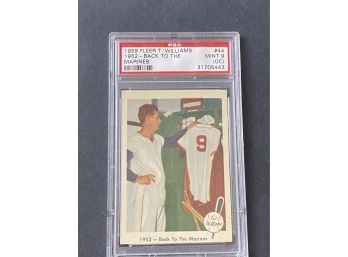 1959 Fleer Ted Williams #44 Back To The Marines PSA 8