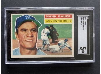 1956 Topps #177 Hank Bauer SGC 5 New York Yankees