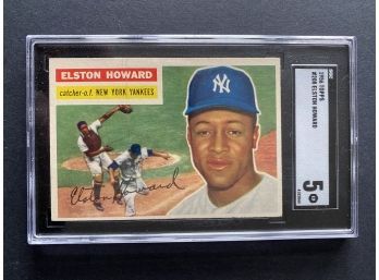 1956 Topps #208 Elston Howard SGC 5 New York Yankees