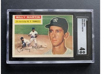 1956 Topps #181 Billy Martin SGC 4 New York Yankees