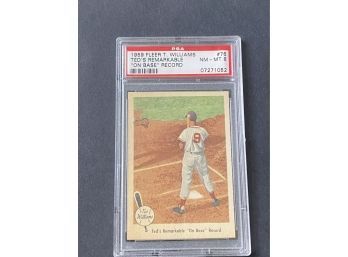 1959 Fleer Ted Williams #76 Ted's Remarkable 'on Base' Record PSA 8 (1052)