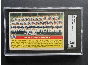 1956 Topps #251 New York Yankees SGC 3