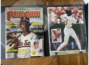 Michael Jordan's Baseball Card And Magazines
