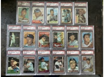1996 Topps Reprints - Partial Mickey Mantle PSA Graded Card Set - All With Coating