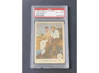 1959 Fleer Ted Williams #67 Two Famous Fisherman PSA 8