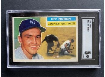 1956 Topps #253 Irv Noren SGC 5 New York Yankees