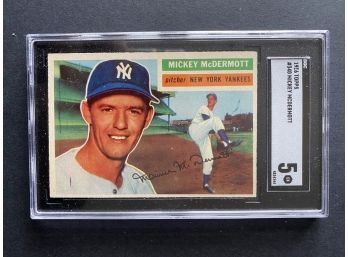 1956 Topps #340 Mickey McDermott SGC 5 New York Yankees (44)