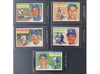 1956 Topps Common Cards - Brooklyn Dodgers