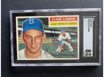 1956 Topps #295 Clem Labine SGC 8 Brooklyn Dodgers