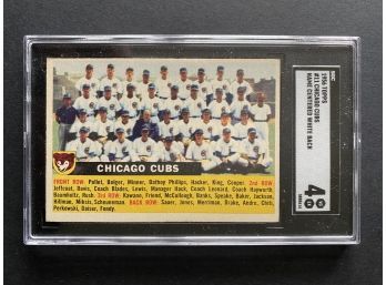 1956 Topps #11 Chicago Cubs SGC 4