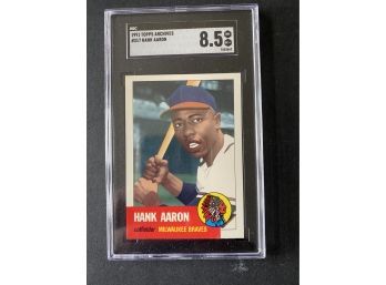1991 Topps Archives #317 Hank Aaron SGC 8.5