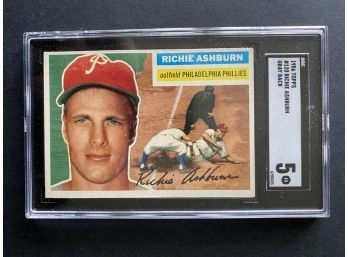 1956 Topps #120 Richie Ashburn SGC 5 Philadelphia Phillies