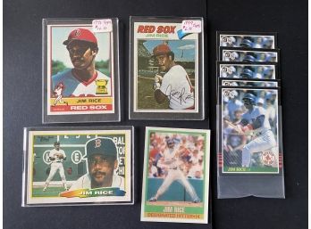 Jim Rice Baseball Card Lot