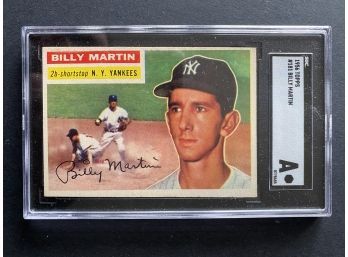1956 Topps #181 Billy Martin SGC A New York Yankees