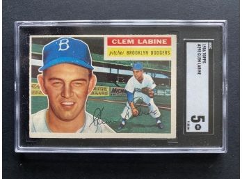 1956 Topps #295 Clem Labine SGC 5 Brooklyn Dodgers
