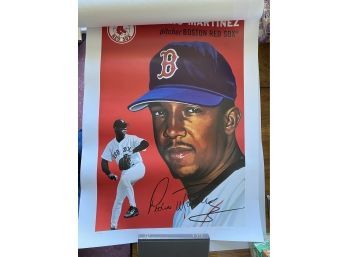 2000 Lithograph Of Pedro Martinez Fifty-Four Topps Card Style 117/600