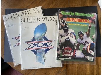 Two Super Bowl XX Programs And SI About The Bears