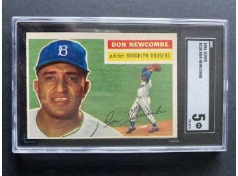 1956 Topps #235 Don Newcombe SGC 5 Brooklyn Dodgers