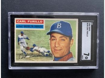 1956 Topps #190 Carl Furillo SGC 7 Brooklyn Dodgers
