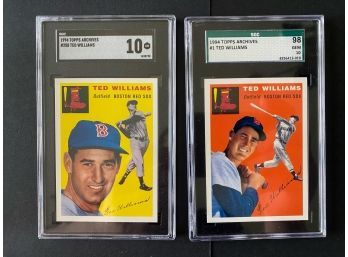 1994 Topps Archives Ted Williams Cards Both SGC 10
