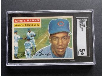 1956 Topps #15 Ernie Banks SGC 5 Chicago Cubs