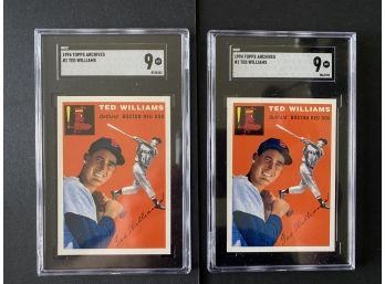 Lot Of 2 1994 Topps Archives Ted Williams SGC 9