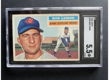 1956 Topps #255 Bob Lemon SGC 5.5 Cleveland Indians