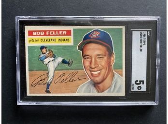 1956 Topps #200 Bob Feller SGC 5 Cleveland Indians