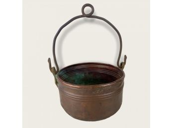 Dovetailed Hanging Copper Pot