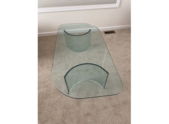 Contemporary Glass Table With .75 Inch Thick Glass