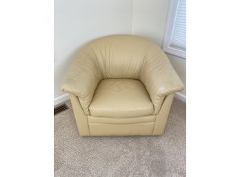 Jaymar Leather Swivel Chair Made In Canada (2 Of 2) Den