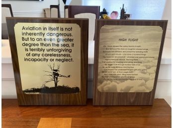 2 Aviation Plaques