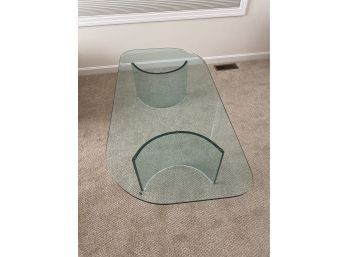 Contemporary Glass Table With .75 Inch Thick Glass