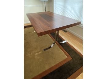 Dyrlund Rosewood And Chrome Table - Made In Denmark - Dining Room