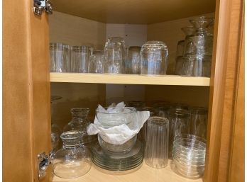 Clear Glass Lot Corner Cabinet - Kitchen