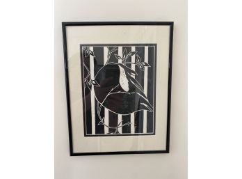 Black & White Abstract Print - Den