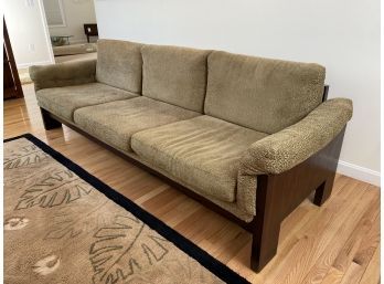 Milo Baughman For Thayer Coggin Rosewood Stained Ash Three Seat Sofa