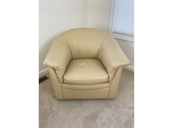 Jaymar Leather Swivel Chair Made In Canada (1 Of 2) Den