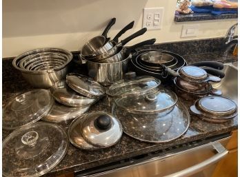 Pots And Pans And Mixing Bowls Lot