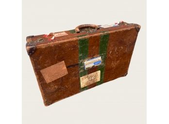 Antique Louis Vuitton Leather Suitcase