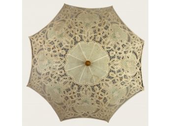 Antique Lace Embroidered Parasol