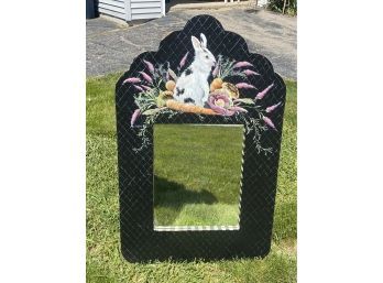 Signed Bunny Mirror In Style Of MacKenzie Childs