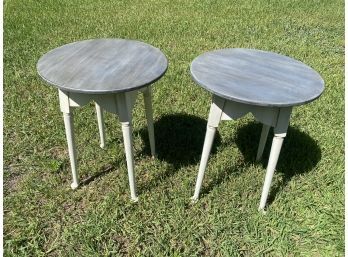 Pair Of Painted Vintage Occasional Tables