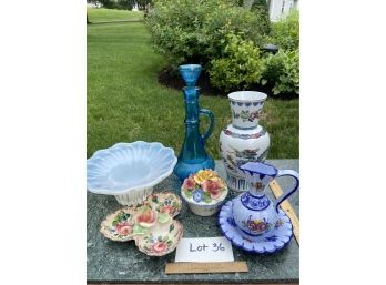 Pottery And Glass Lot (Lot 36)