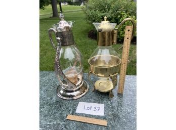 Lot Of Two Vintage Carafes (Lot 37)