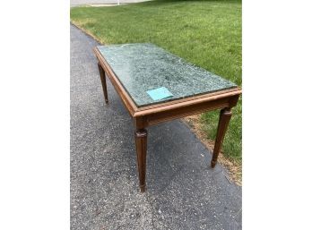Vintage Green Marble Top Coffee Table (Lot 62)