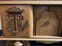 1920s-40s Belgium Victorine Two-Piece Hutch Cabinet