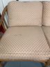 Mid-Centry Modern McGuire Lable Bamboo Rattan Sofa.